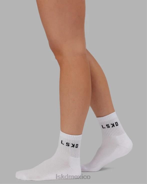 Calcetín diario de un cuarto de tripulación - blanco unisexo LSKD VP42D854 accesorios