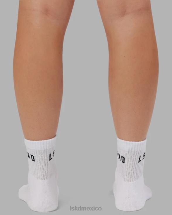 Calcetín diario de un cuarto de tripulación - blanco unisexo LSKD VP42D854 accesorios