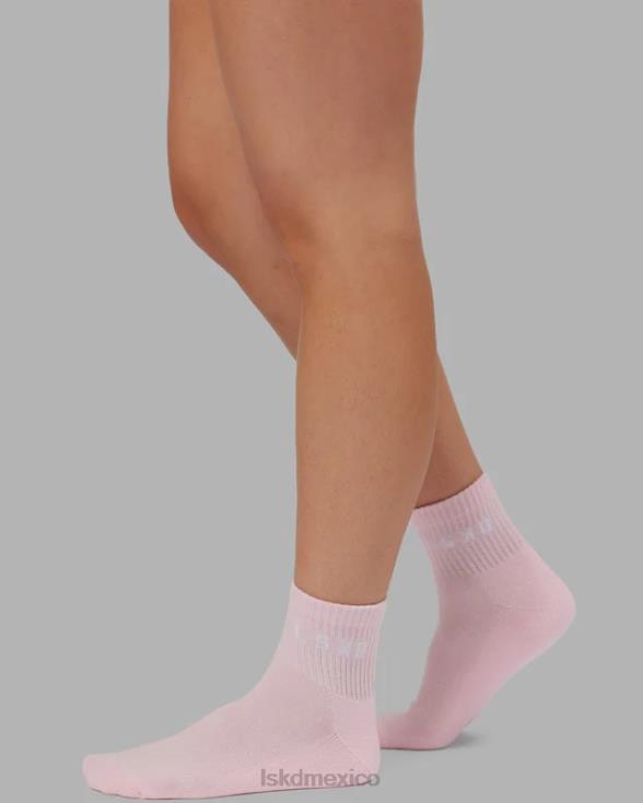 Pack de 3 calcetines cortos diarios - rosa multicolor unisexo LSKD VP42D872 accesorios