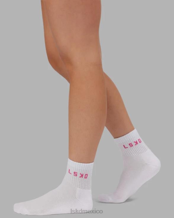 Pack de 3 calcetines cortos diarios - rosa multicolor unisexo LSKD VP42D872 accesorios