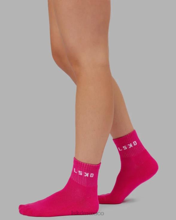 Pack de 3 calcetines cortos diarios - rosa multicolor unisexo LSKD VP42D872 accesorios