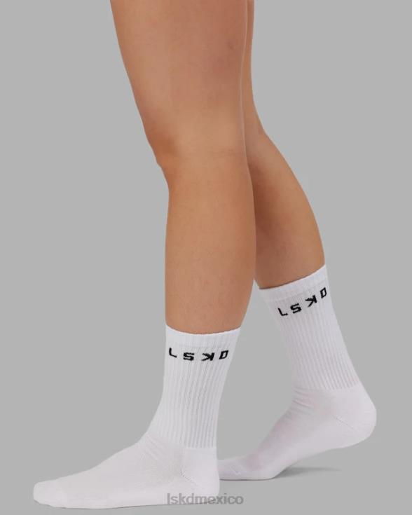 Paquete de 3 calcetines diarios - blanco unisexo LSKD VP42D856 accesorios