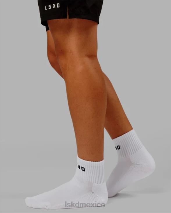 calcetín cuarto base - blanco unisexo LSKD VP42D873 accesorios