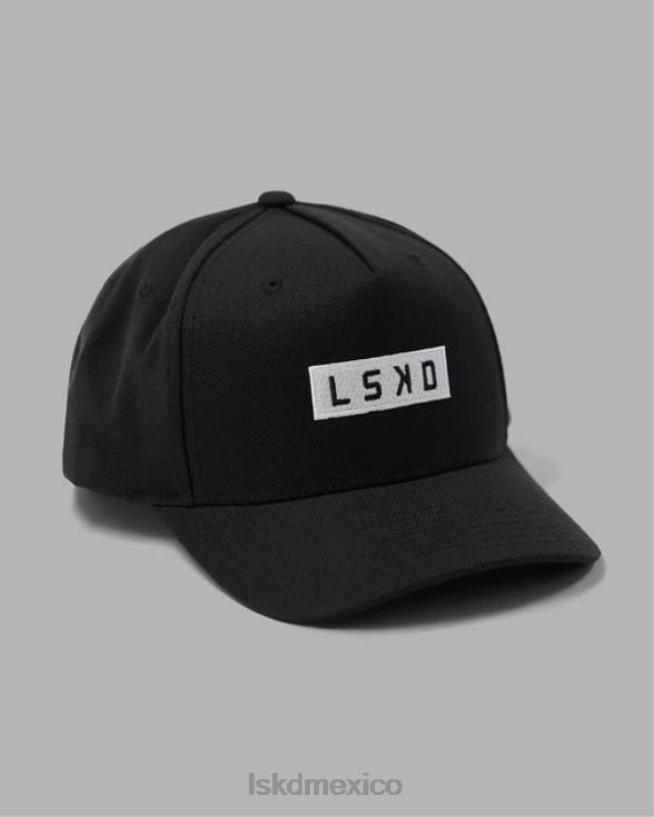 gorra snapback cornerstone - negro-blanco unisexo LSKD VP42D816 accesorios