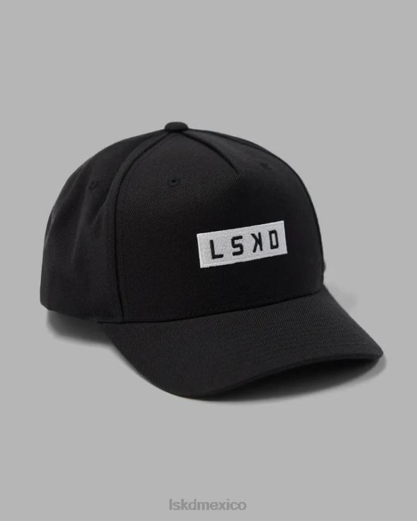 gorra snapback cornerstone - negro-blanco unisexo LSKD VP42D816 accesorios