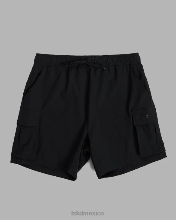 Pantalón corto cargo Energy Stretch Performance - Negro hombres LSKD VP42D1103 vestir