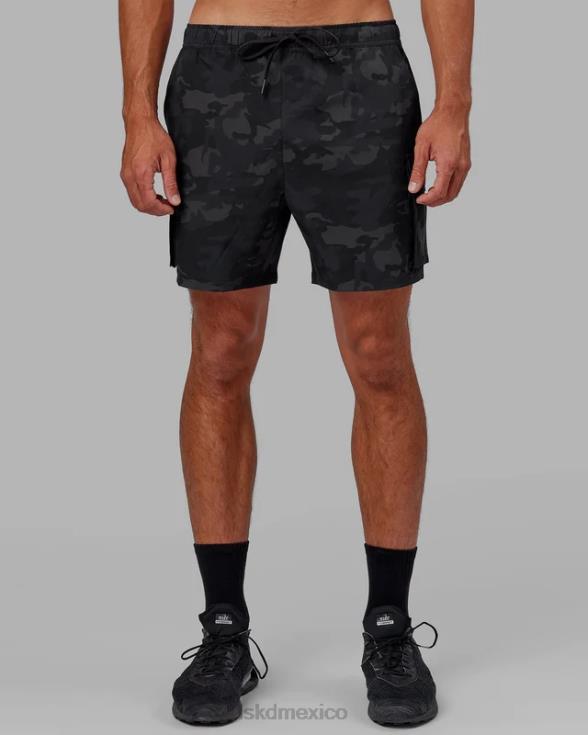 Pantalón corto cargo Energy Stretch Performance - camuflaje negro hombres LSKD VP42D1094 vestir