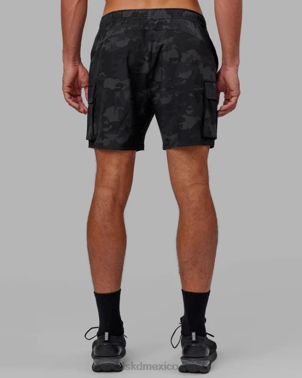 Pantalón corto cargo Energy Stretch Performance - camuflaje negro hombres LSKD VP42D1094 vestir