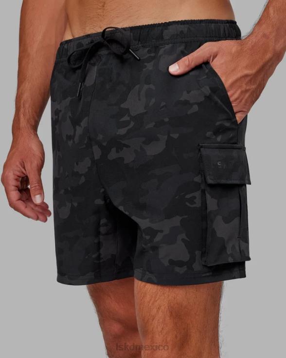 Pantalón corto cargo Energy Stretch Performance - camuflaje negro hombres LSKD VP42D1094 vestir