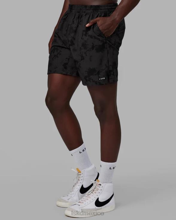 pantalón corto de alto rendimiento de 7'' intensidad - teñido anudado negro hombres LSKD VP42D1069 vestir