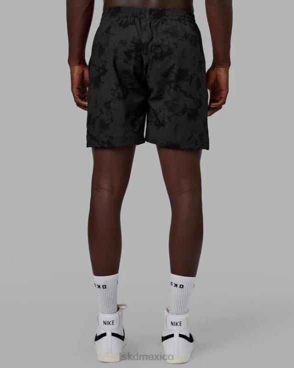 pantalón corto de alto rendimiento de 7'' intensidad - teñido anudado negro hombres LSKD VP42D1069 vestir