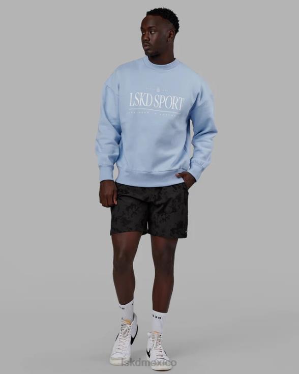 pantalón corto de alto rendimiento de 7'' intensidad - teñido anudado negro hombres LSKD VP42D1069 vestir