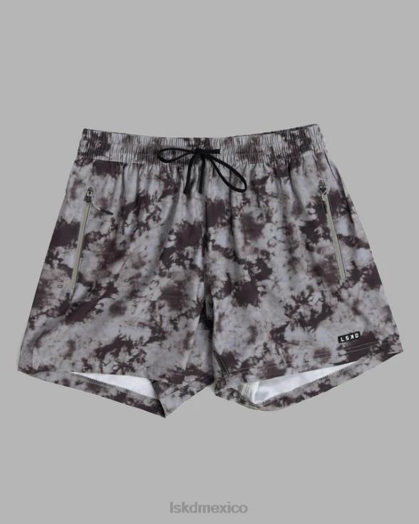 pantalón corto de alto rendimiento rep 5'' - teñido anudado en asfalto hombres LSKD VP42D1111 vestir