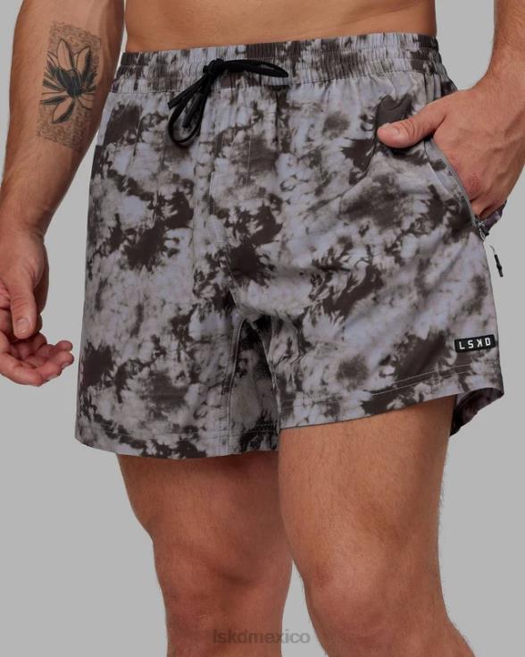 pantalón corto de alto rendimiento rep 5'' - teñido anudado en asfalto hombres LSKD VP42D1111 vestir