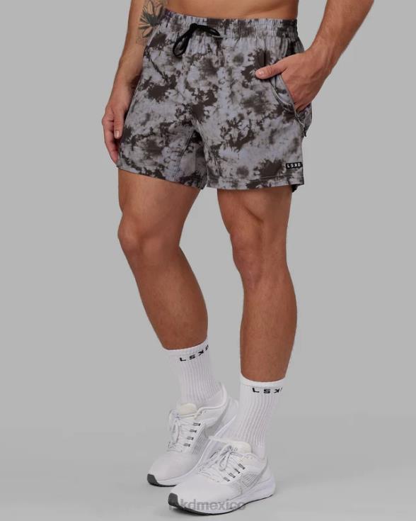 pantalón corto de alto rendimiento rep 5'' - teñido anudado en asfalto hombres LSKD VP42D1111 vestir