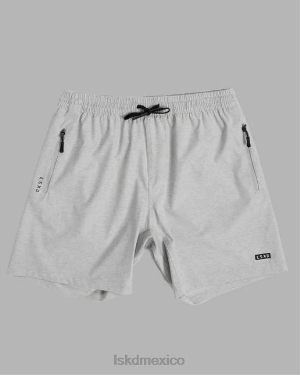 pantalón corto de alto rendimiento rep 7'' - gris claro jaspeado hombres LSKD VP42D1104 vestir