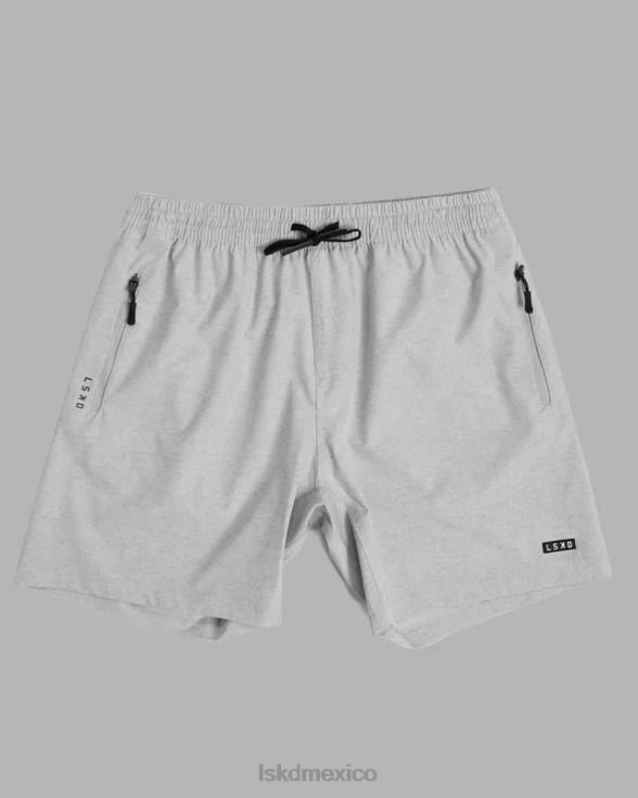 pantalón corto de alto rendimiento rep 7'' - gris claro jaspeado hombres LSKD VP42D1104 vestir