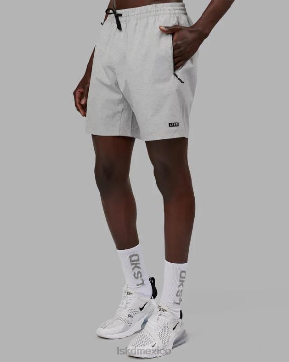 pantalón corto de alto rendimiento rep 7'' - gris claro jaspeado hombres LSKD VP42D1104 vestir