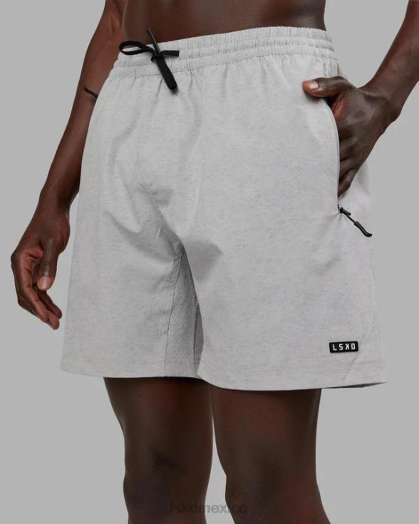 pantalón corto de alto rendimiento rep 7'' - gris claro jaspeado hombres LSKD VP42D1104 vestir