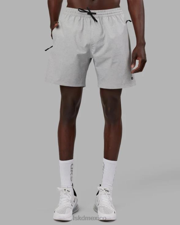 pantalón corto de alto rendimiento rep 7'' - gris claro jaspeado hombres LSKD VP42D1104 vestir