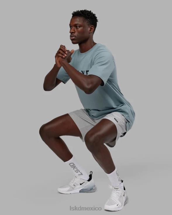 pantalón corto de alto rendimiento rep 7'' - gris claro jaspeado hombres LSKD VP42D1104 vestir