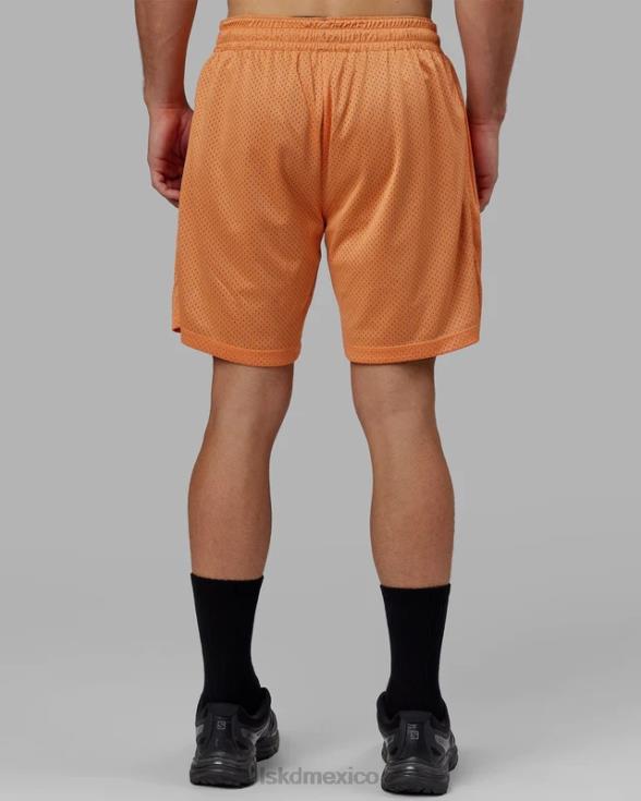 pantalón corto de baloncesto hiper reversible - negro-mandarina hombres LSKD VP42D1095 vestir