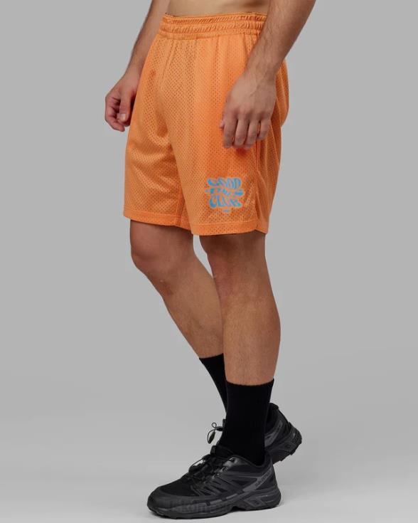 pantalón corto de baloncesto hiper reversible - negro-mandarina hombres LSKD VP42D1095 vestir