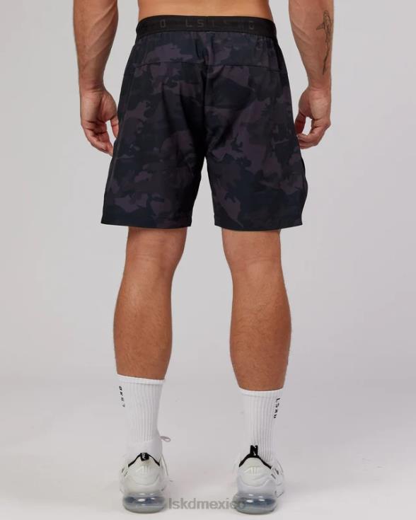 pantalón corto de competición de 8'' - camuflaje negro hombres LSKD VP42D1112 vestir