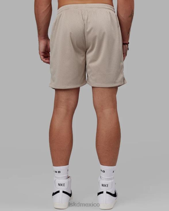 pantalón corto de malla fundamental - beige esquisto hombres LSKD VP42D1116 vestir
