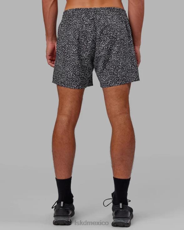 pantalón corto de rendimiento rep 5'' - aleación negra irregular hombres LSKD VP42D1105 vestir
