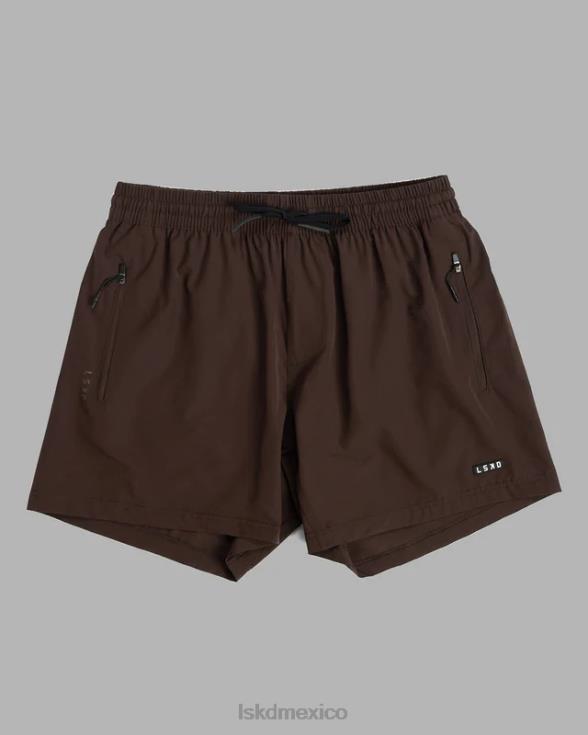 pantalón corto de rendimiento rep 5'' - chocolate oscuro hombres LSKD VP42D1091 vestir