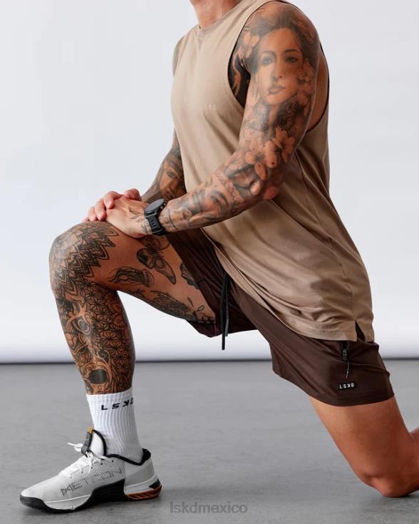 pantalón corto de rendimiento rep 5'' - chocolate oscuro hombres LSKD VP42D1091 vestir