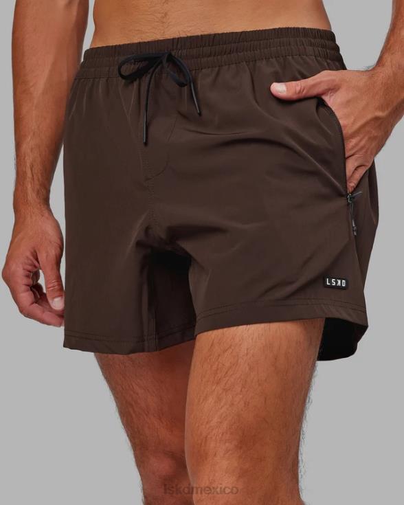 pantalón corto de rendimiento rep 5'' - chocolate oscuro hombres LSKD VP42D1091 vestir