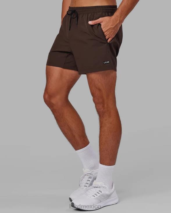 pantalón corto de rendimiento rep 5'' - chocolate oscuro hombres LSKD VP42D1091 vestir