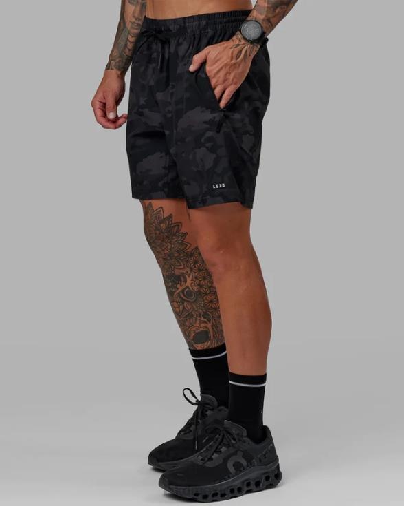 pantalón corto de rendimiento rep 7'' - camuflaje negro hombres LSKD VP42D1065 vestir