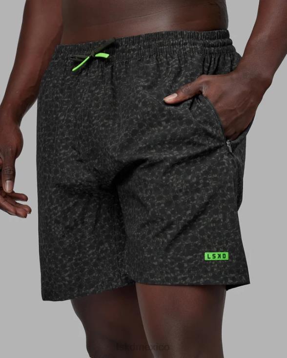 pantalón corto de rendimiento rep 7'' - estampado de manchas de jungla hombres LSKD VP42D1075 vestir