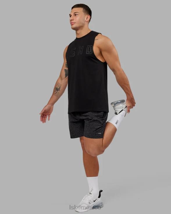 pantalón corto de rendimiento rep 7'' - grabado negro hombres LSKD VP42D1102 vestir