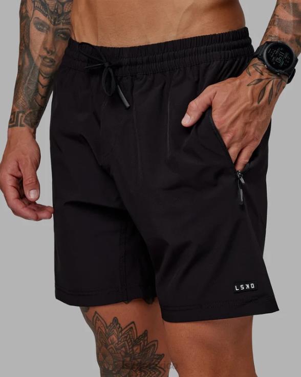pantalón corto de rendimiento rep 7'' - negro-blanco hombres LSKD VP42D1060 vestir