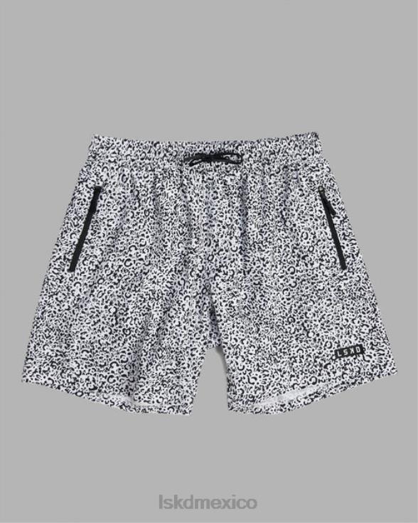 pantalón corto de rendimiento rep 7'' - spotty blanco-negro hombres LSKD VP42D1061 vestir