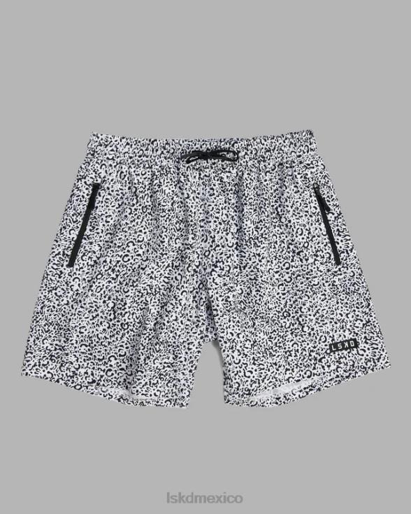 pantalón corto de rendimiento rep 7'' - spotty blanco-negro hombres LSKD VP42D1061 vestir