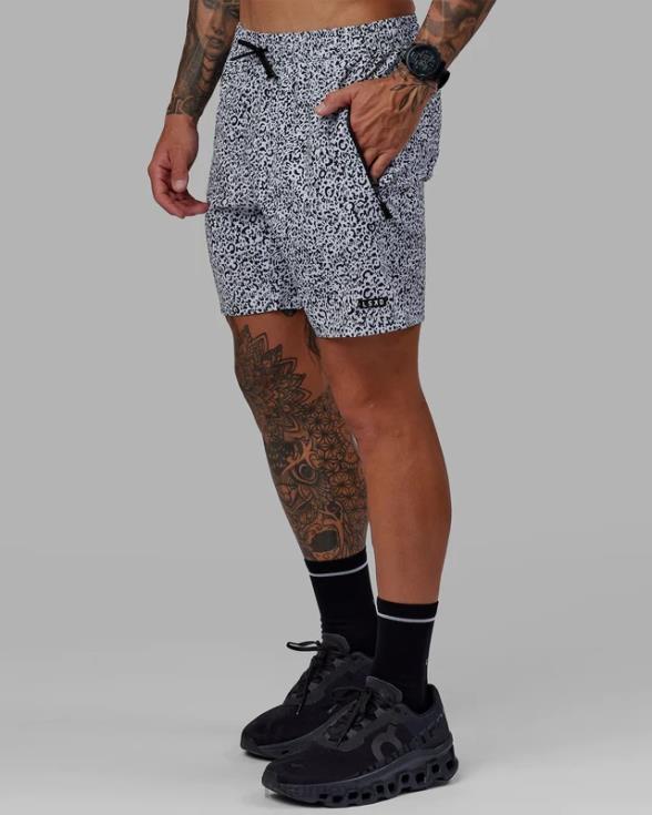 pantalón corto de rendimiento rep 7'' - spotty blanco-negro hombres LSKD VP42D1061 vestir