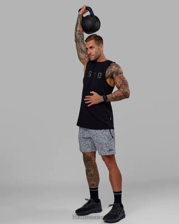 pantalón corto de rendimiento rep 7'' - spotty blanco-negro hombres LSKD VP42D1061 vestir