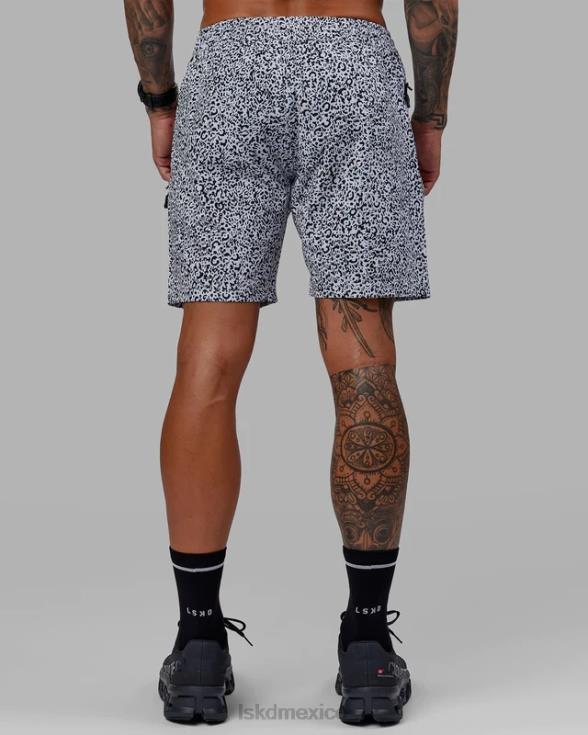 pantalón corto de rendimiento rep 7'' - spotty blanco-negro hombres LSKD VP42D1061 vestir