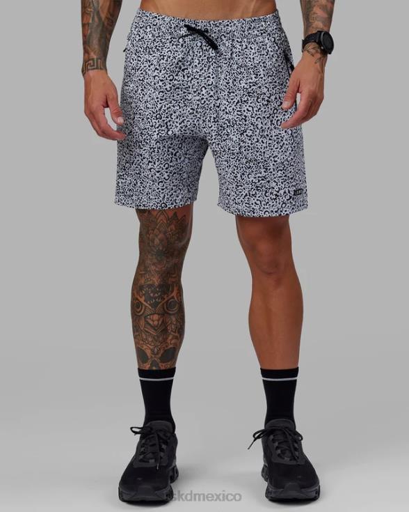 pantalón corto de rendimiento rep 7'' - spotty blanco-negro hombres LSKD VP42D1061 vestir