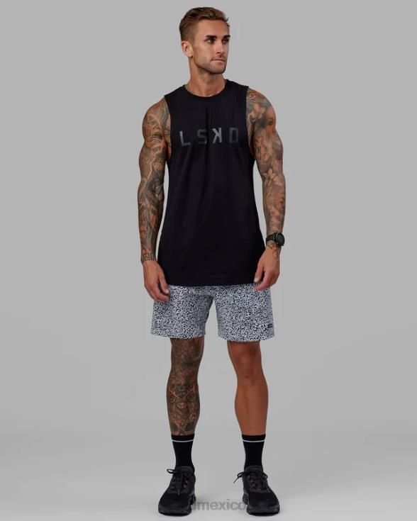 pantalón corto de rendimiento rep 7'' - spotty blanco-negro hombres LSKD VP42D1061 vestir