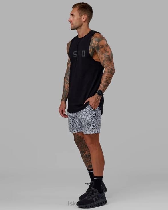 pantalón corto de rendimiento rep 7'' - spotty blanco-negro hombres LSKD VP42D1061 vestir