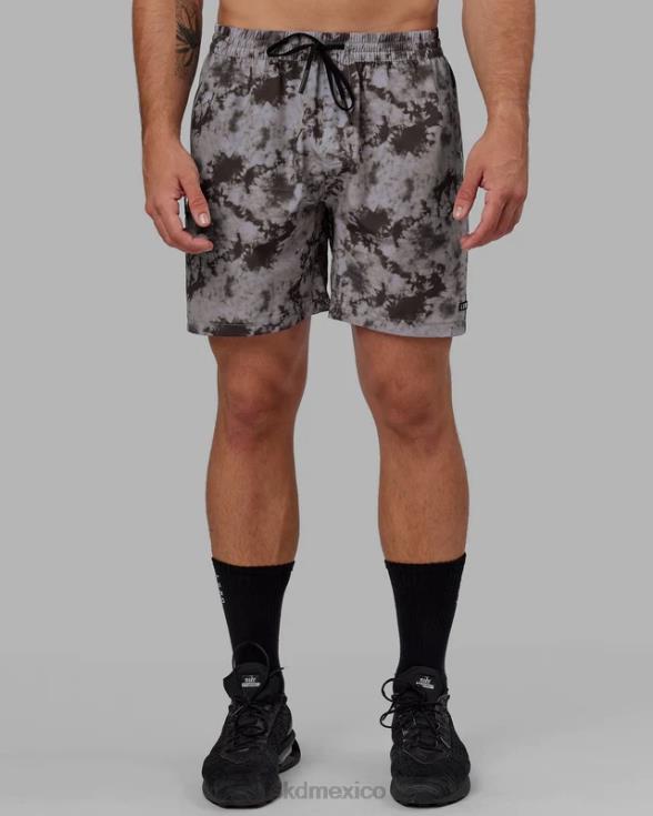 pantalón corto de rendimiento rep 7'' - teñido anudado de asfalto hombres LSKD VP42D1110 vestir