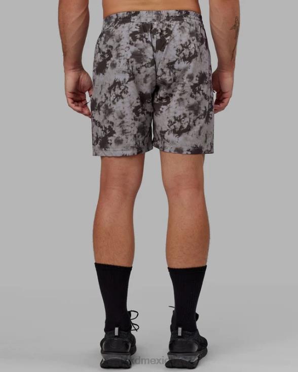 pantalón corto de rendimiento rep 7'' - teñido anudado de asfalto hombres LSKD VP42D1110 vestir