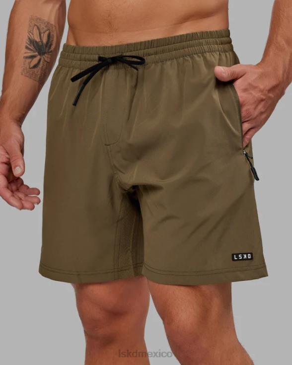 pantalón corto de rendimiento rep 7'' - verde militar hombres LSKD VP42D1109 vestir