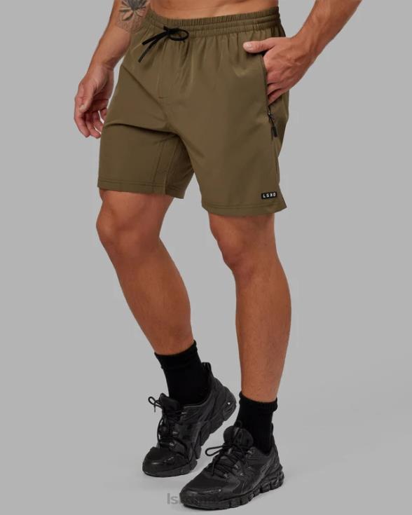 pantalón corto de rendimiento rep 7'' - verde militar hombres LSKD VP42D1109 vestir